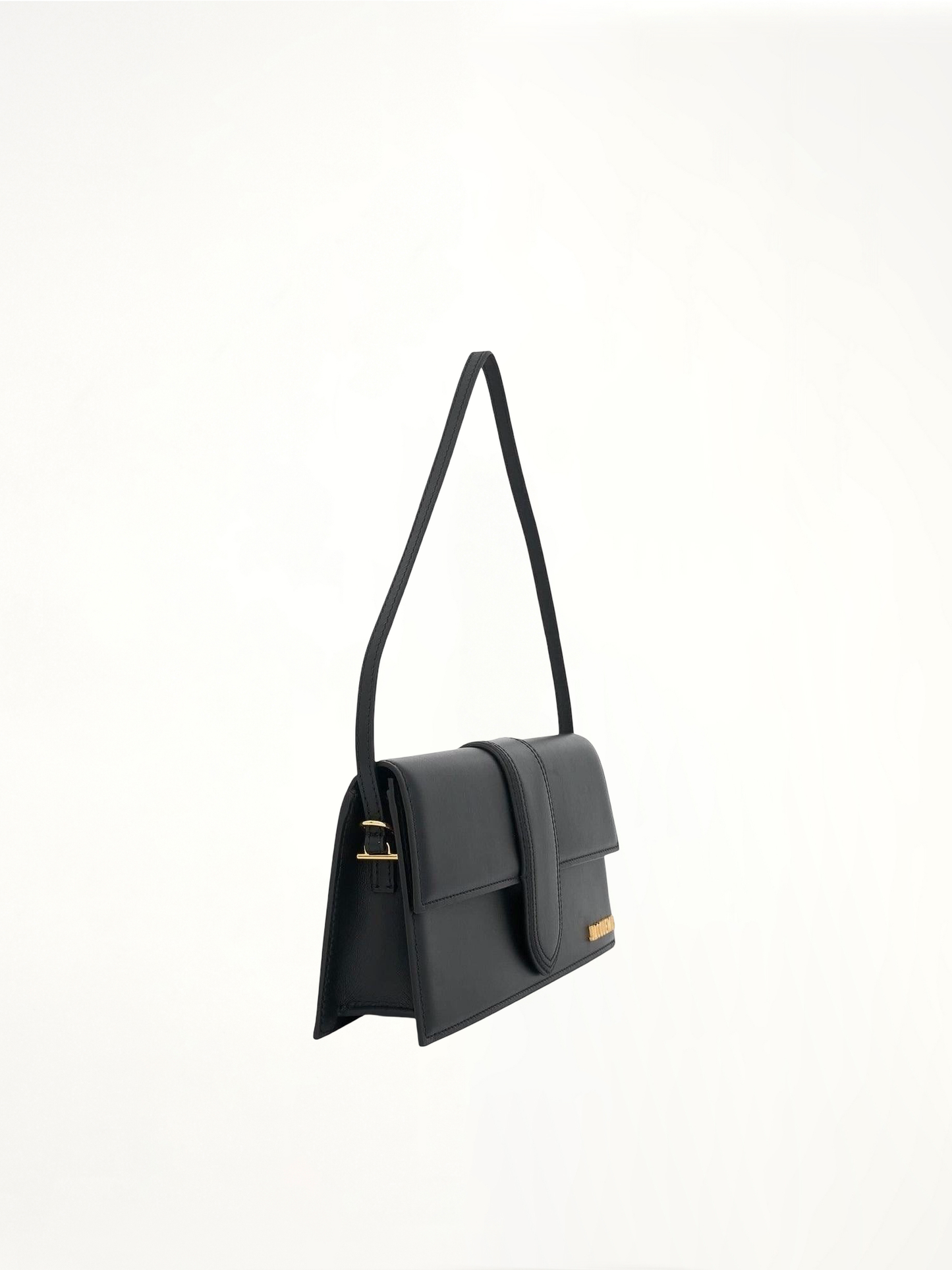 Le Bambino Long Leather Bag in Black