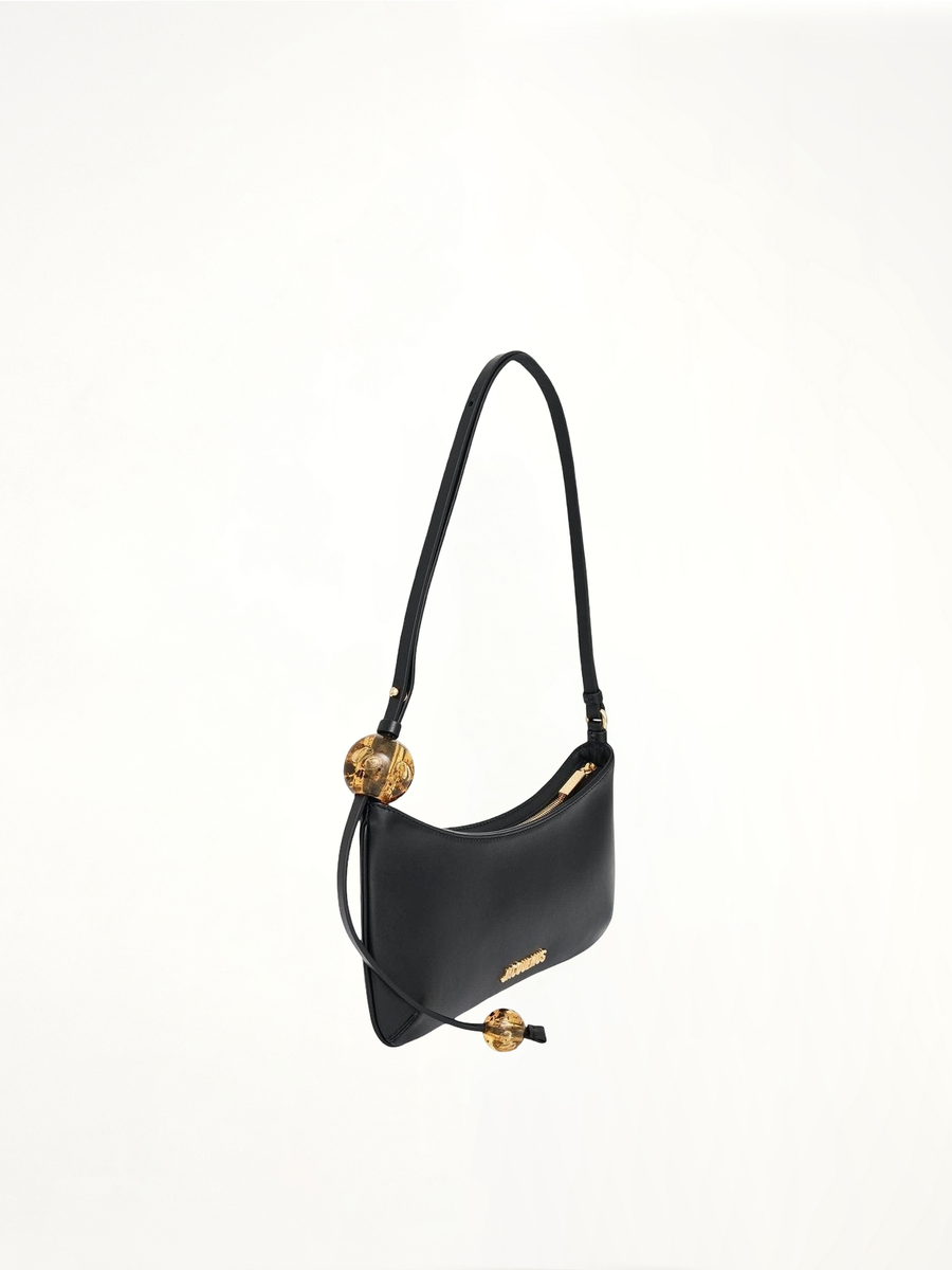 Le Bisou Perle Leather Bag in Black