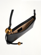 Le Bisou Perle Leather Bag in Black