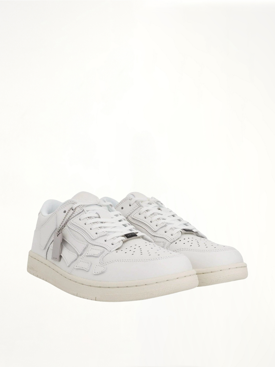 Skeleton Sneaker in White/Vintage Front View | AMIRI