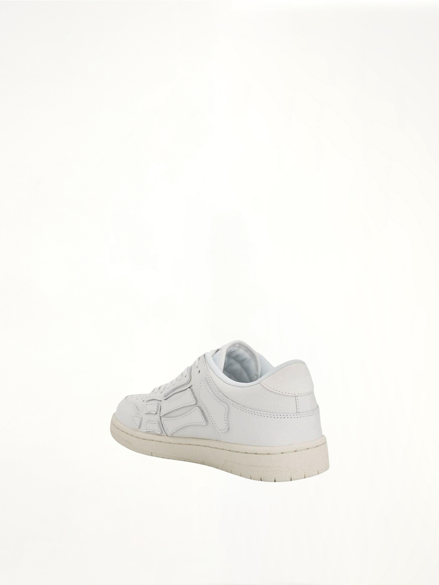 Skeleton Sneaker in White/Vintage Back View | AMIRI