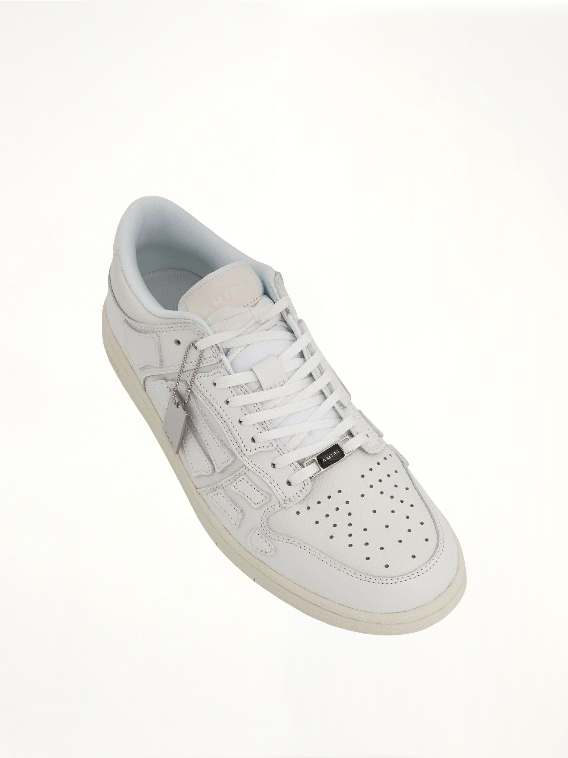 Skeleton Sneaker in White/Vintage Top View | AMIRI