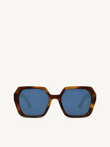 DiorMidnight S2F 26B0 Hexagon Sunglasses in Havana