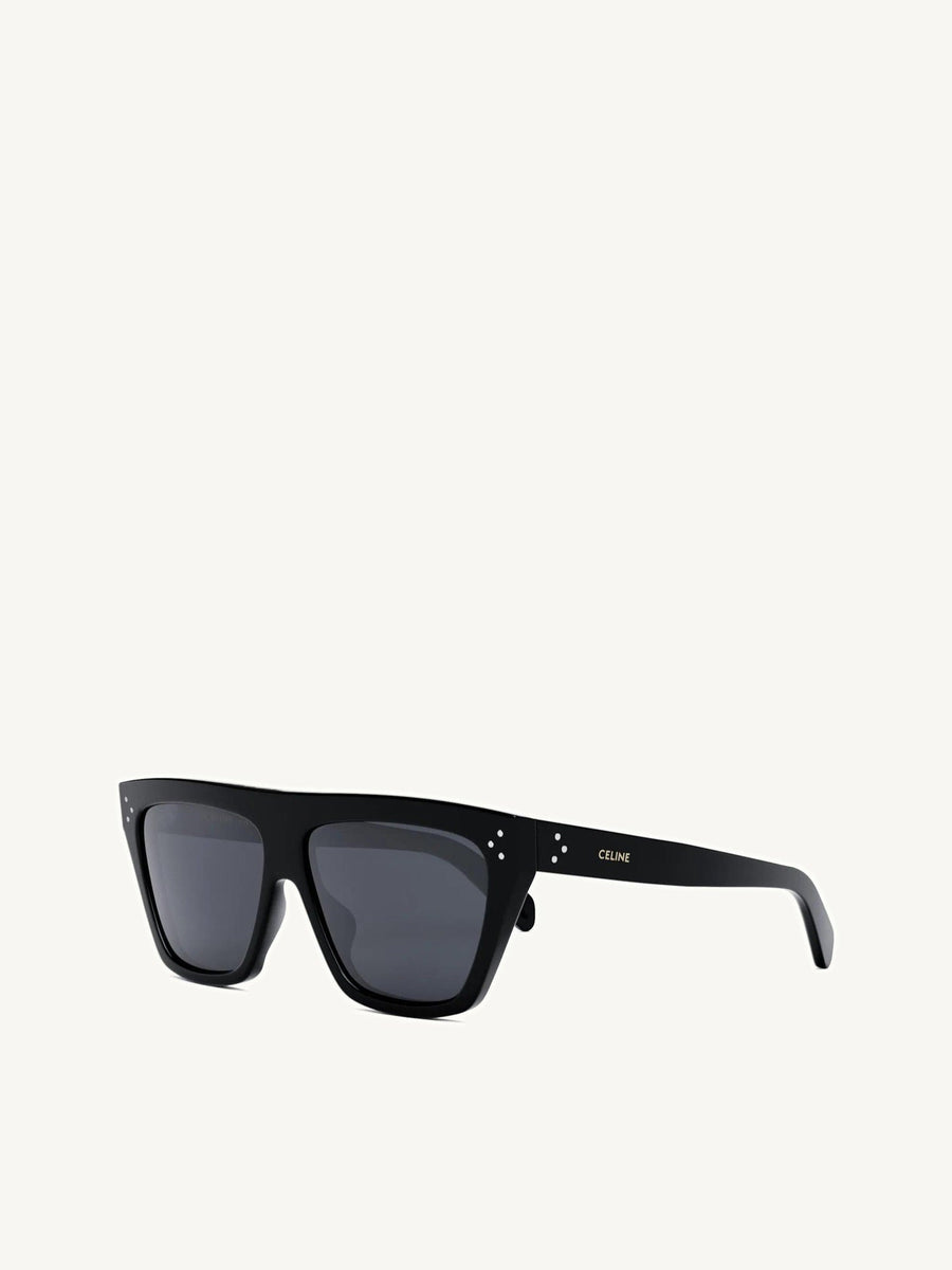 CL40256I Oversized D-Frame Sunglasses in Black