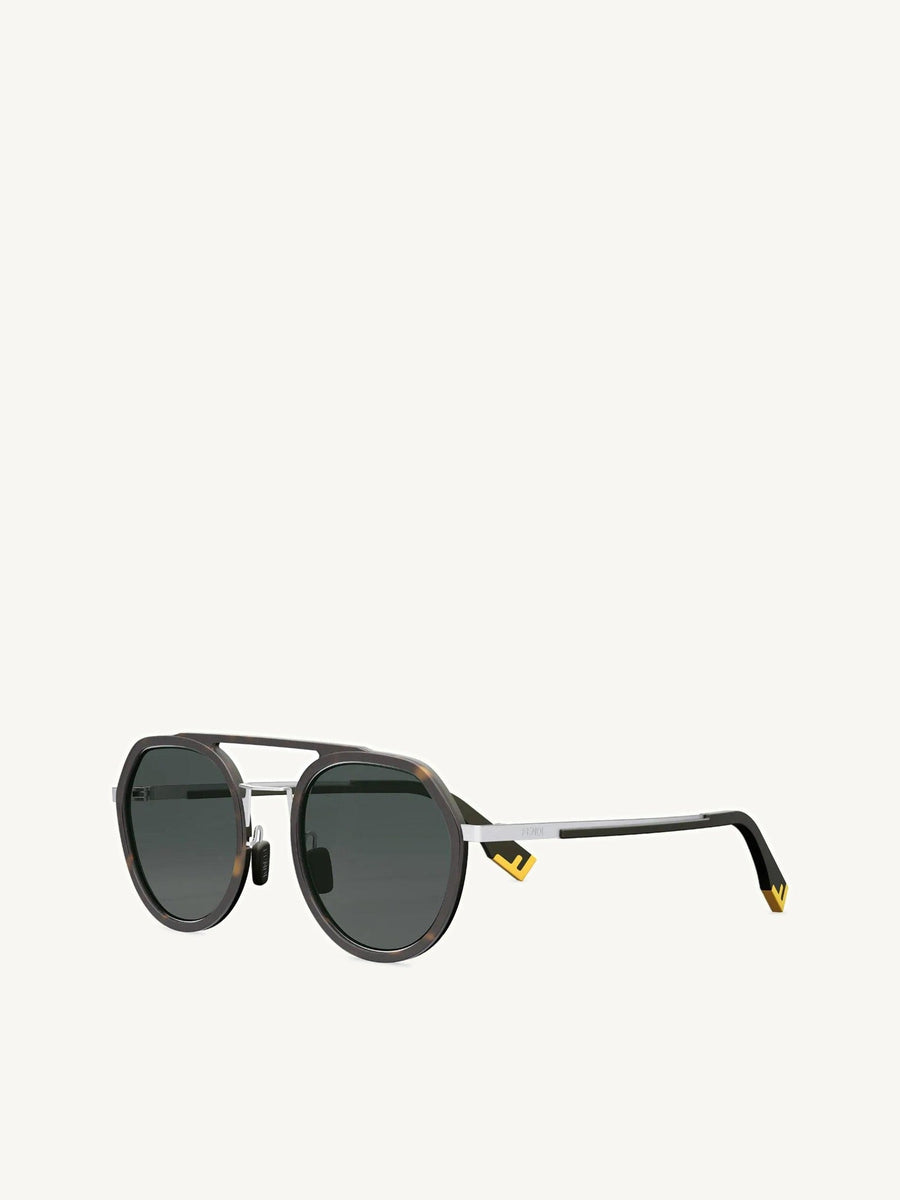 FE40040U Round Sunglasses in Havana