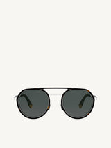 FE40040U Round Sunglasses in Havana
