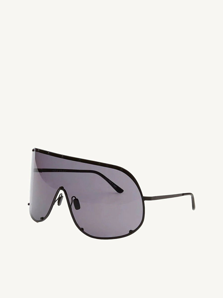 Oversized Shield Sunglasses in Black