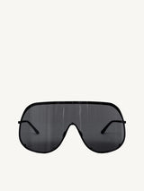 Oversized Shield Sunglasses in Black