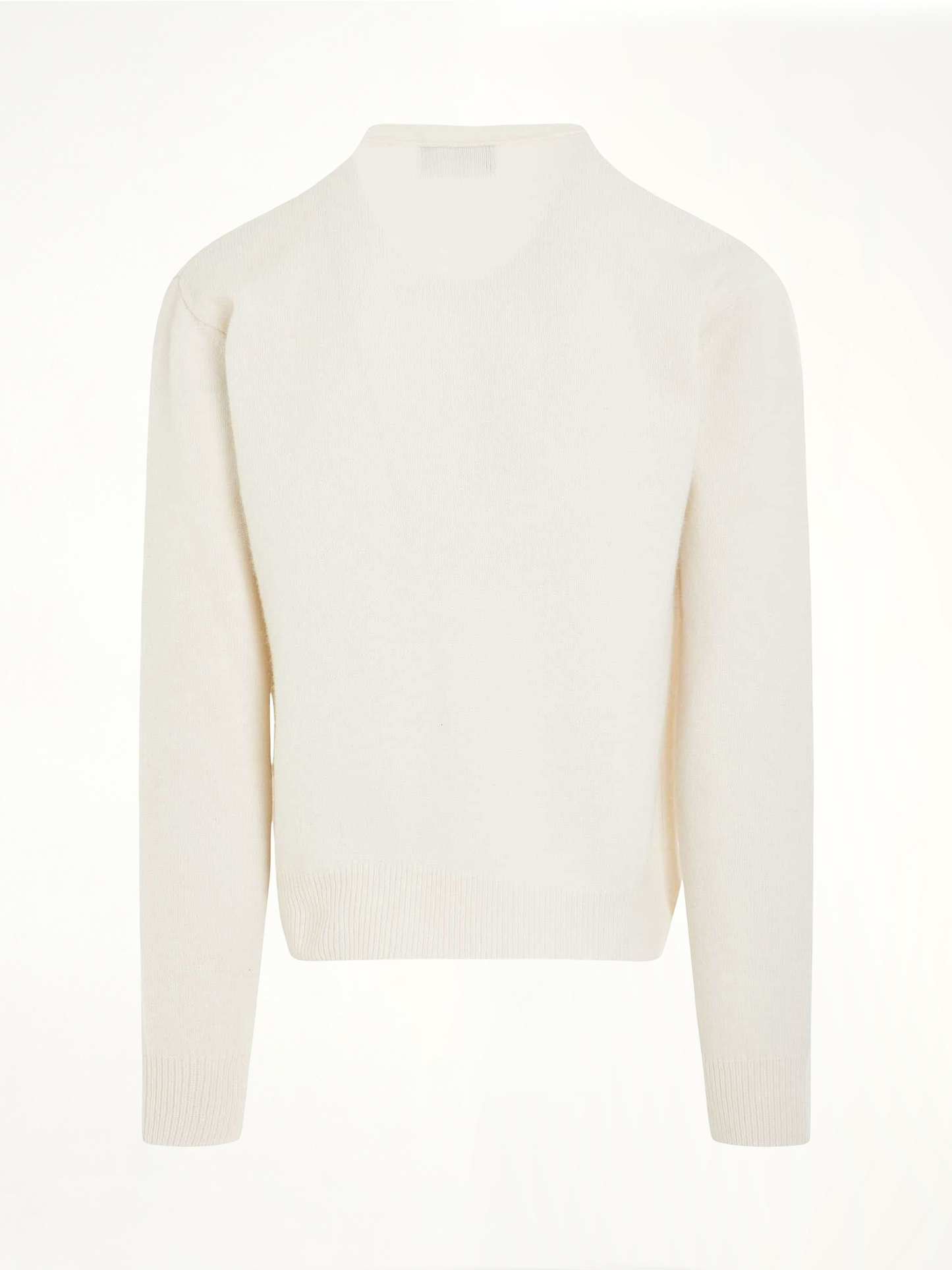 Pocket Logo Knit Cardigan in Ivory