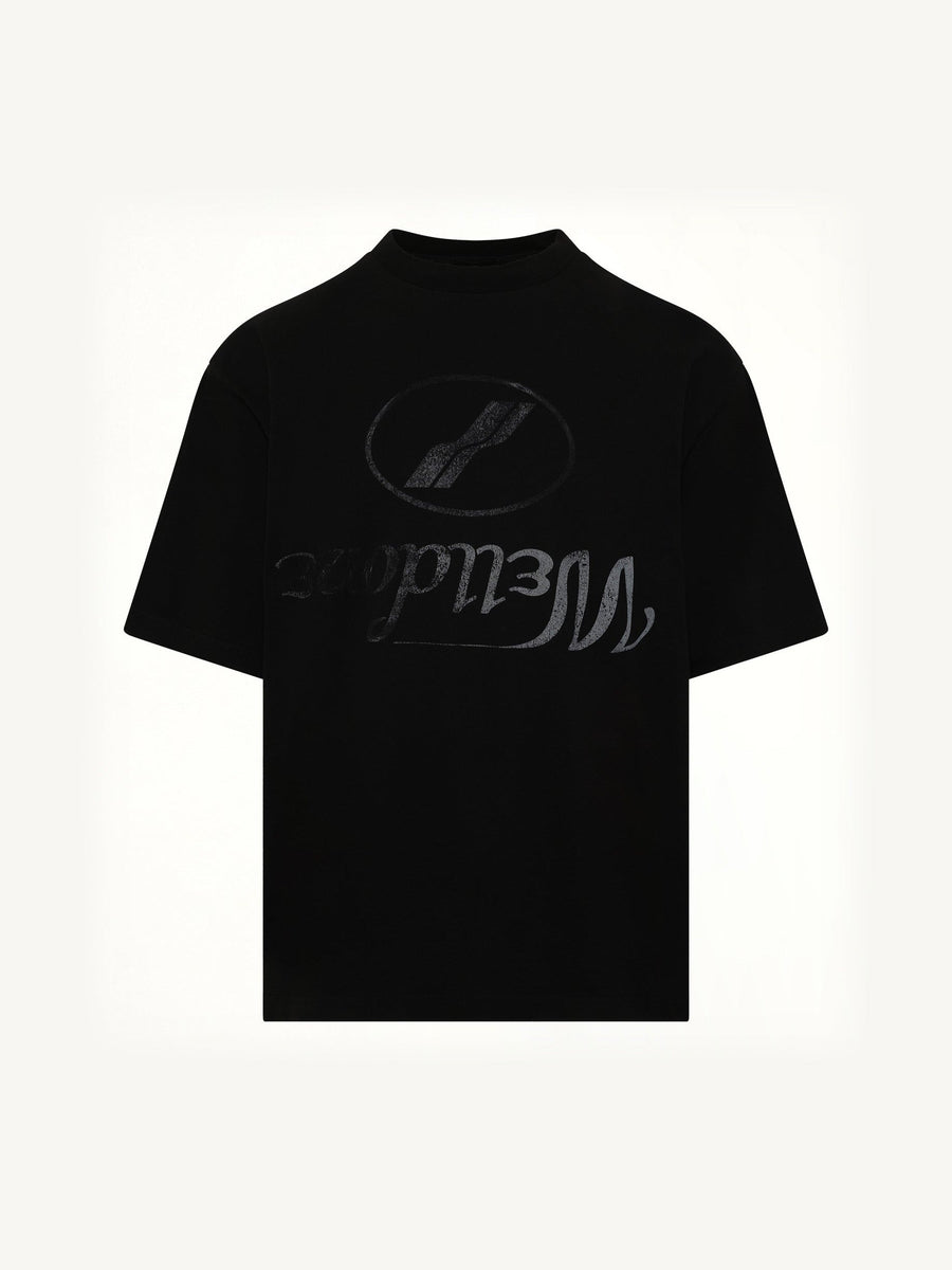 Destroyed Reverse Logo T-Shirt in Black