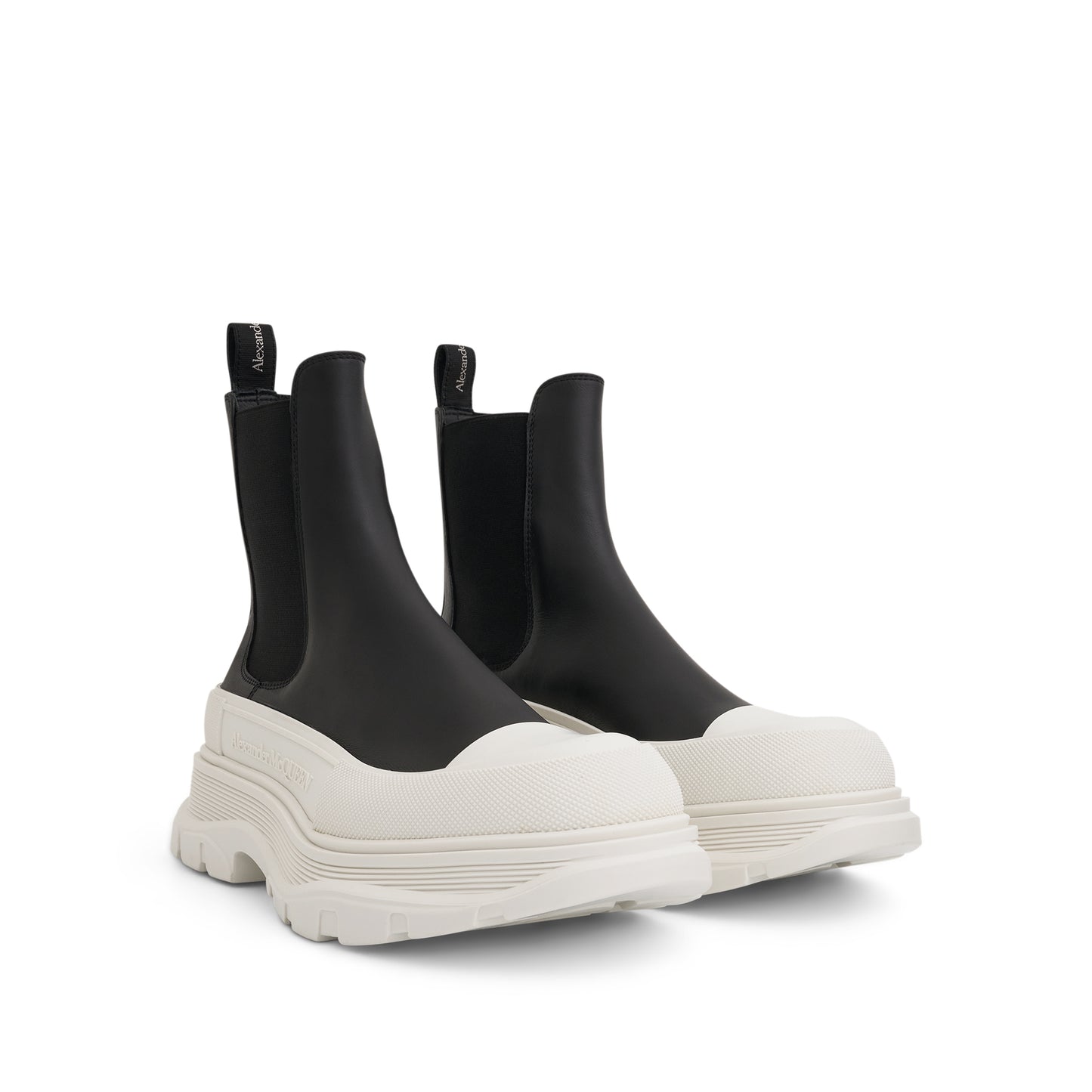 Tread Slick Ankle Boots in Black/White