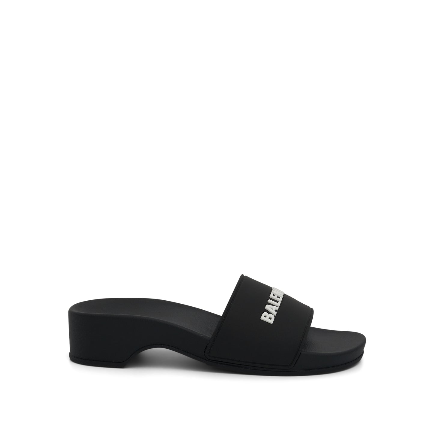 Pool Slide Sandal in Black/White