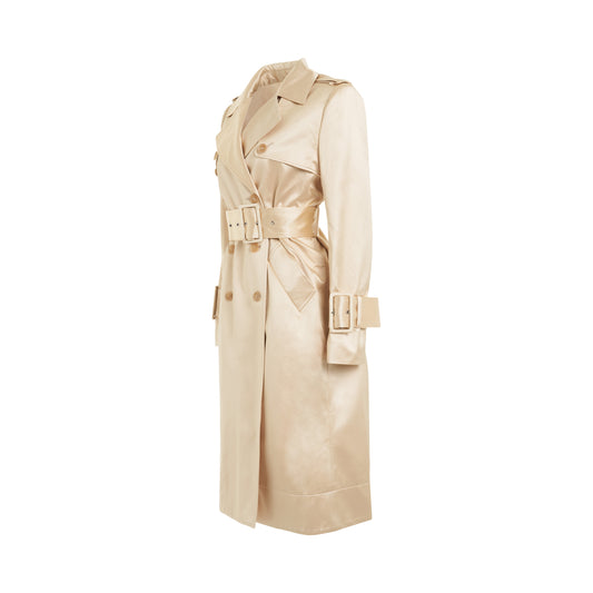 Jaden Trench Coat in Ecru