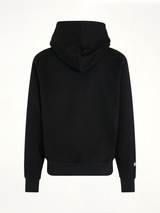 Staggered Logo Hoodie in Black