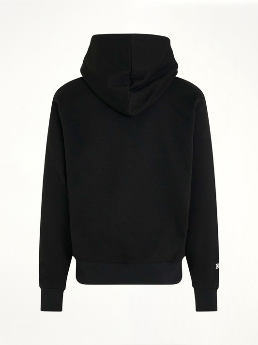Staggered Logo Hoodie in Black