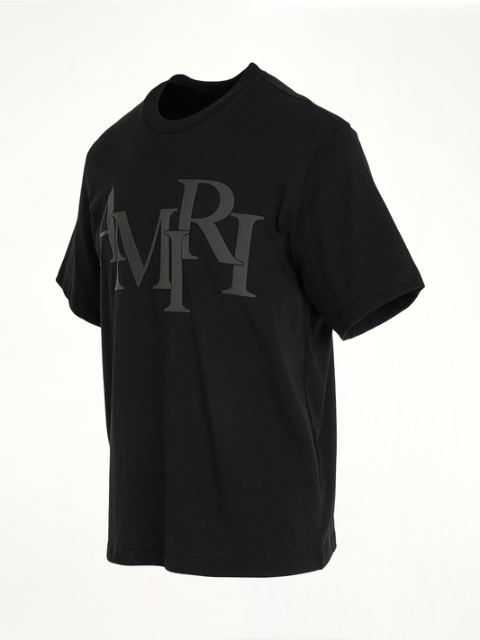 Staggered Logo T-Shirt in Black