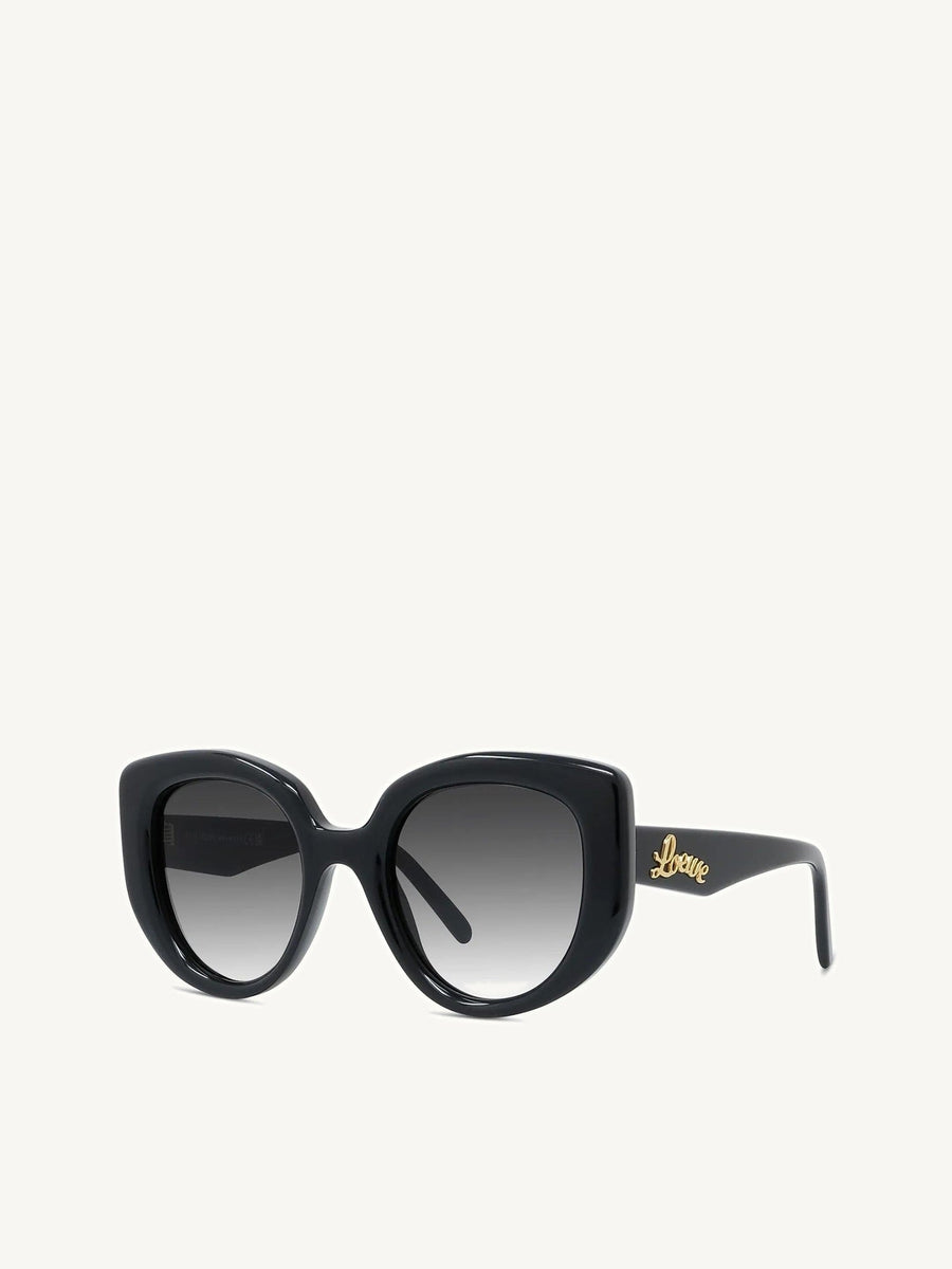 Loewe LW40100I 4901B Butterfly Sunglasses in Acetate Black