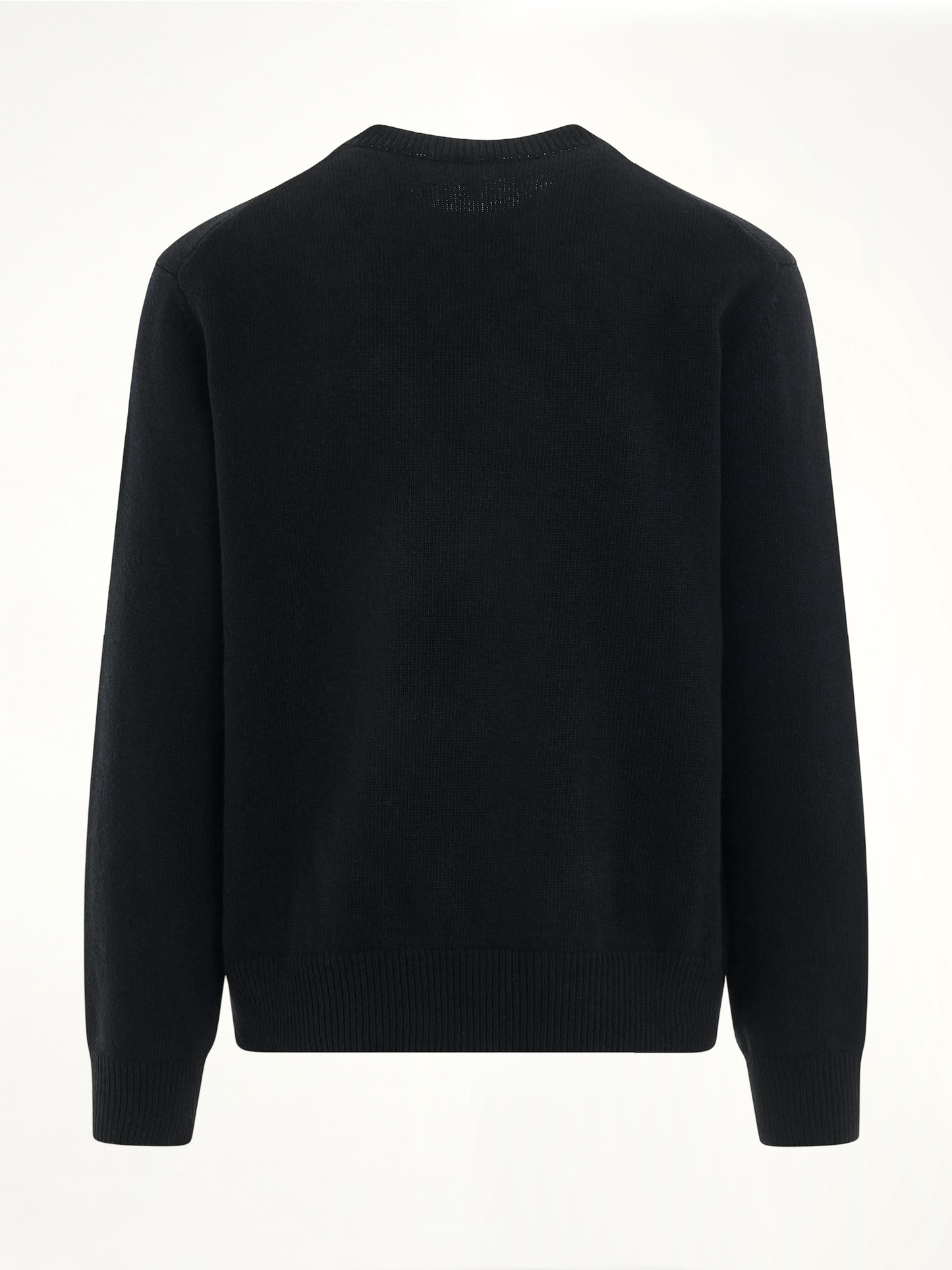 Anagram Embroidered Knit Sweater in Black