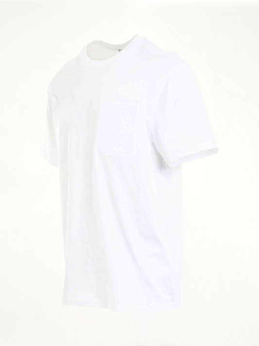 Anagram Logo Embroidered Relax Fit T-Shirt in White