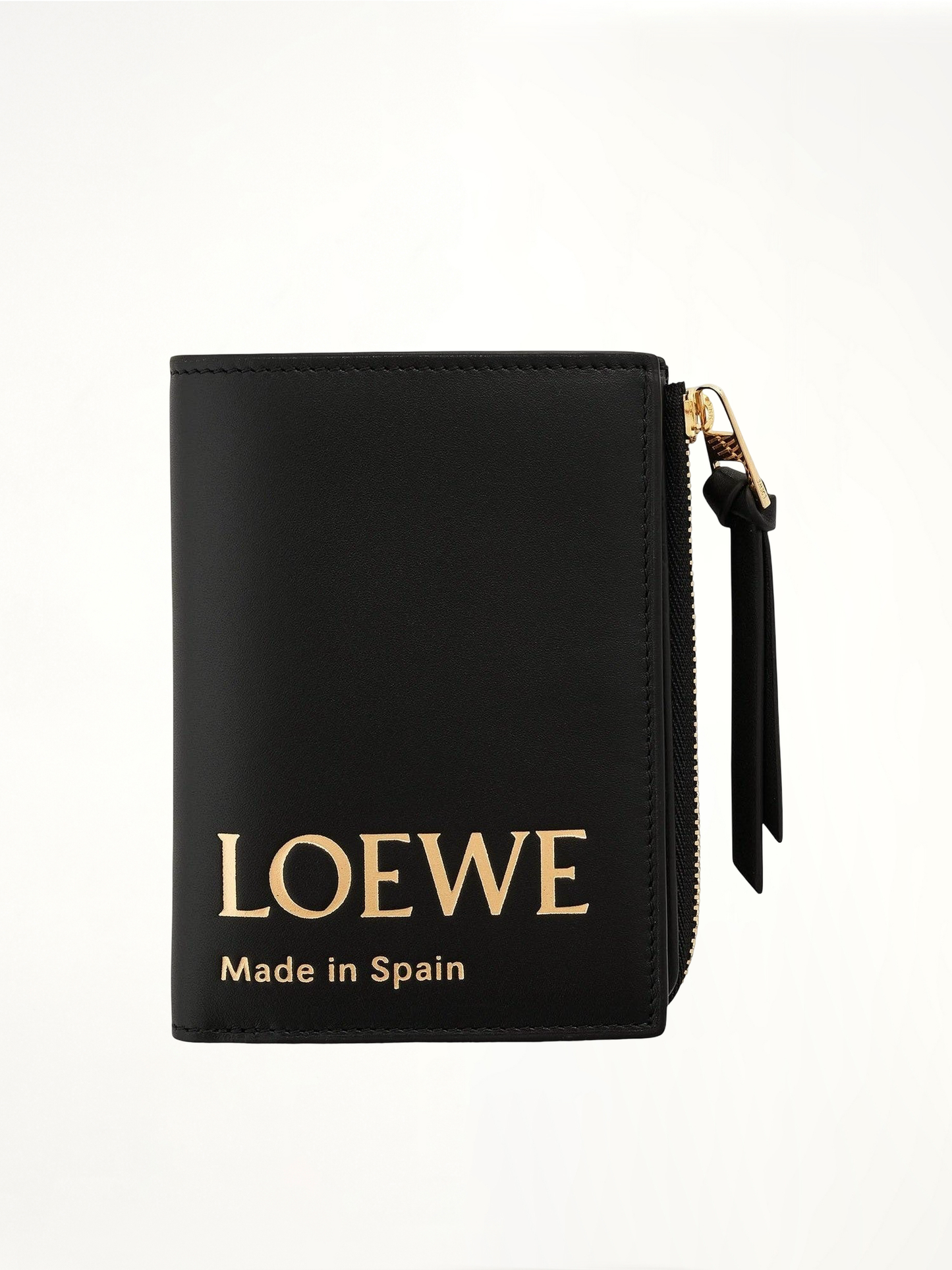 Loewe Embossed Slim Zip Wallet in Black