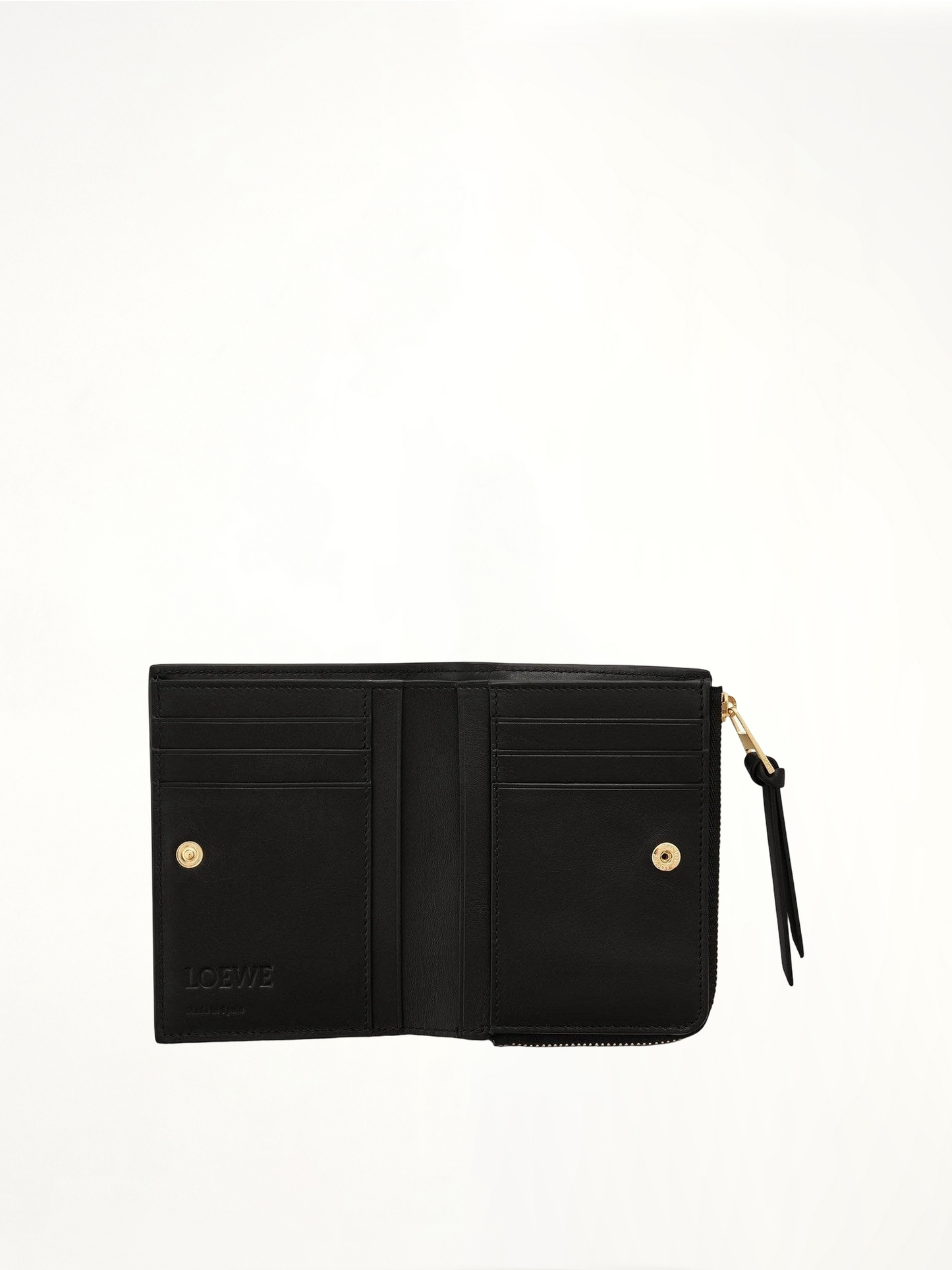 Loewe Embossed Slim Zip Wallet in Black