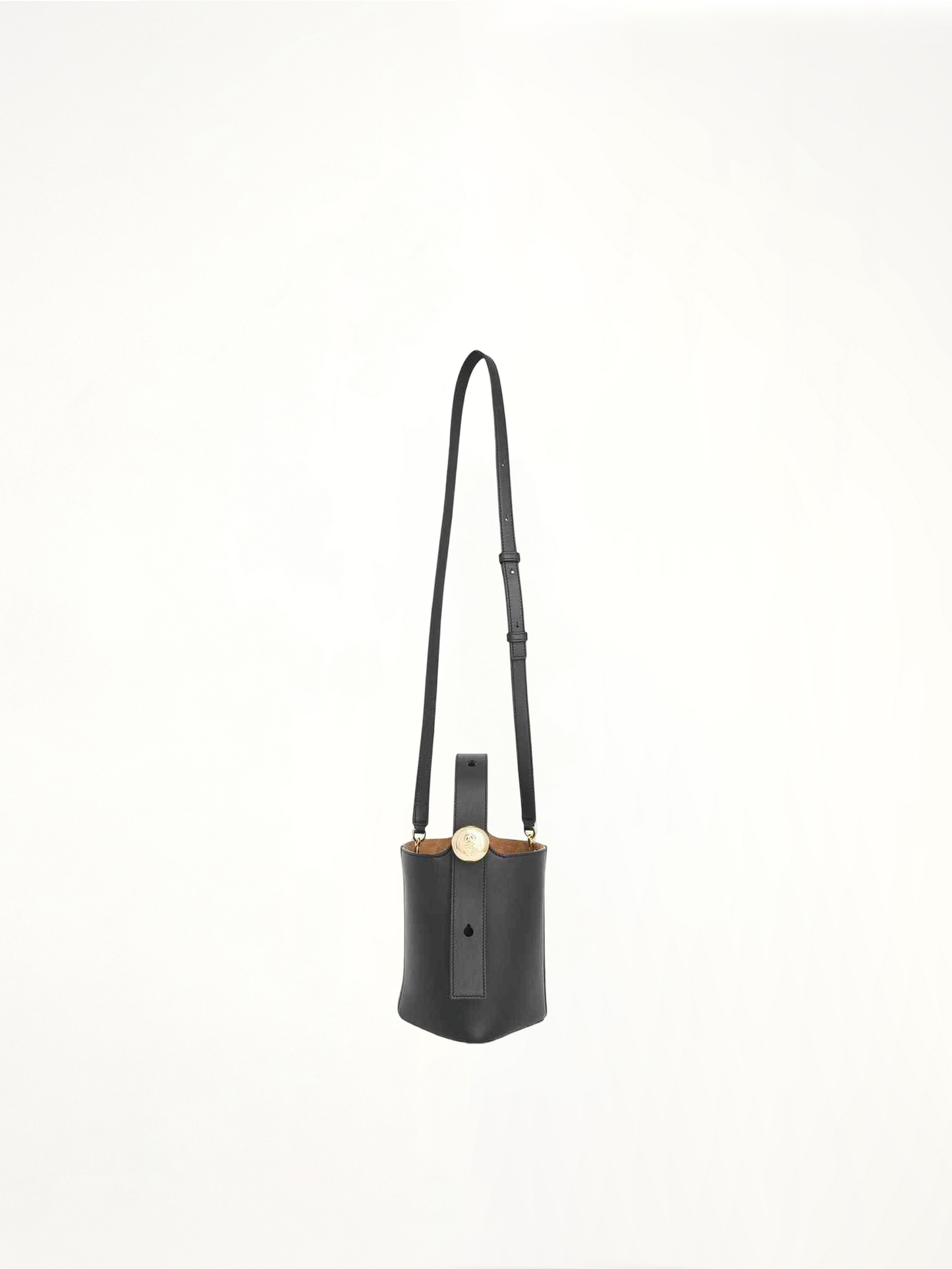 Mini Pebble Bucket Bag in Black