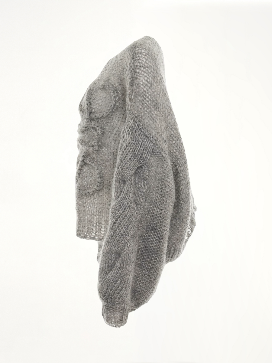 Anagram Mohair Sweater in Grey Melange