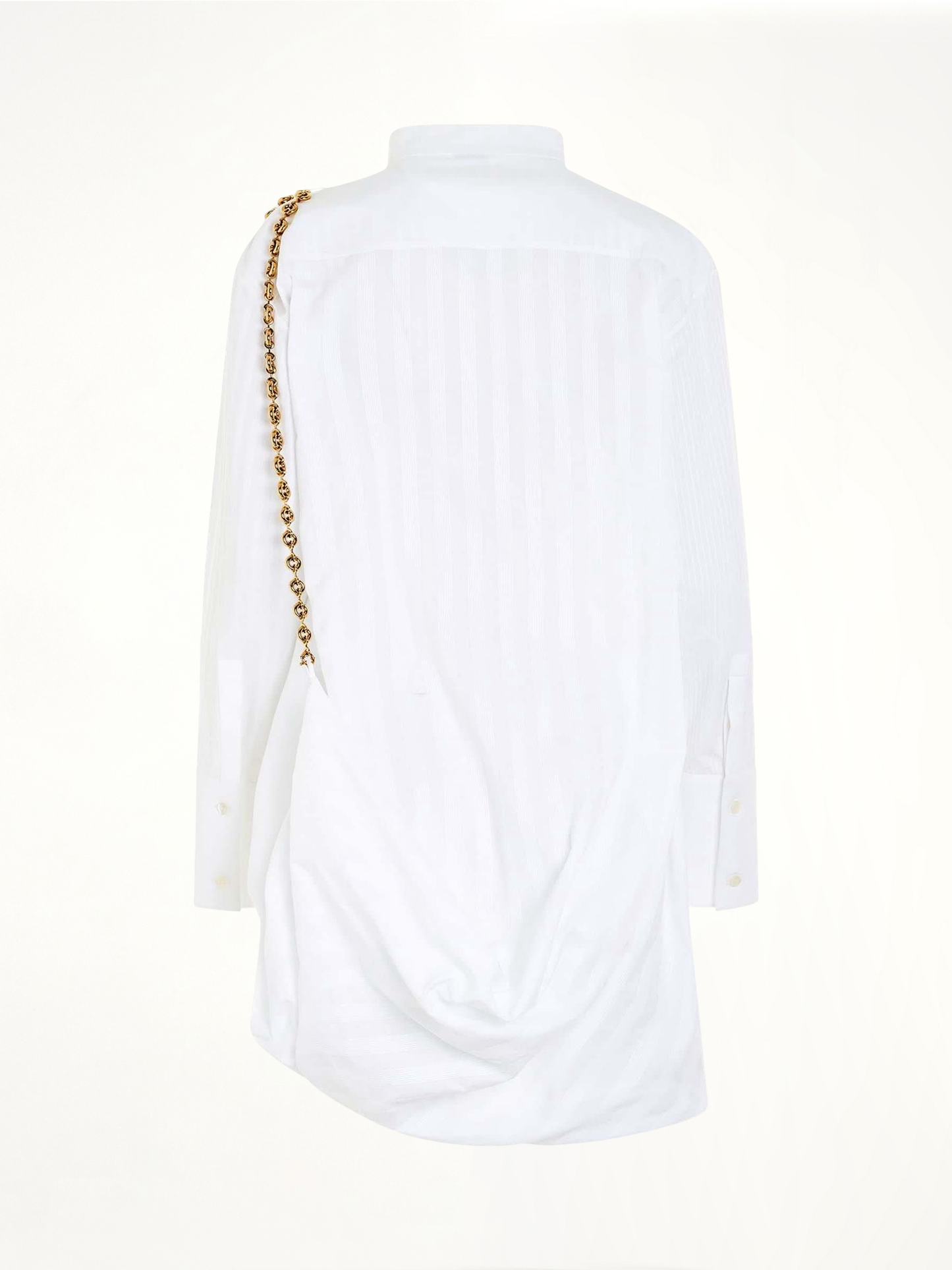 Chain Shirt Dress in Optic White