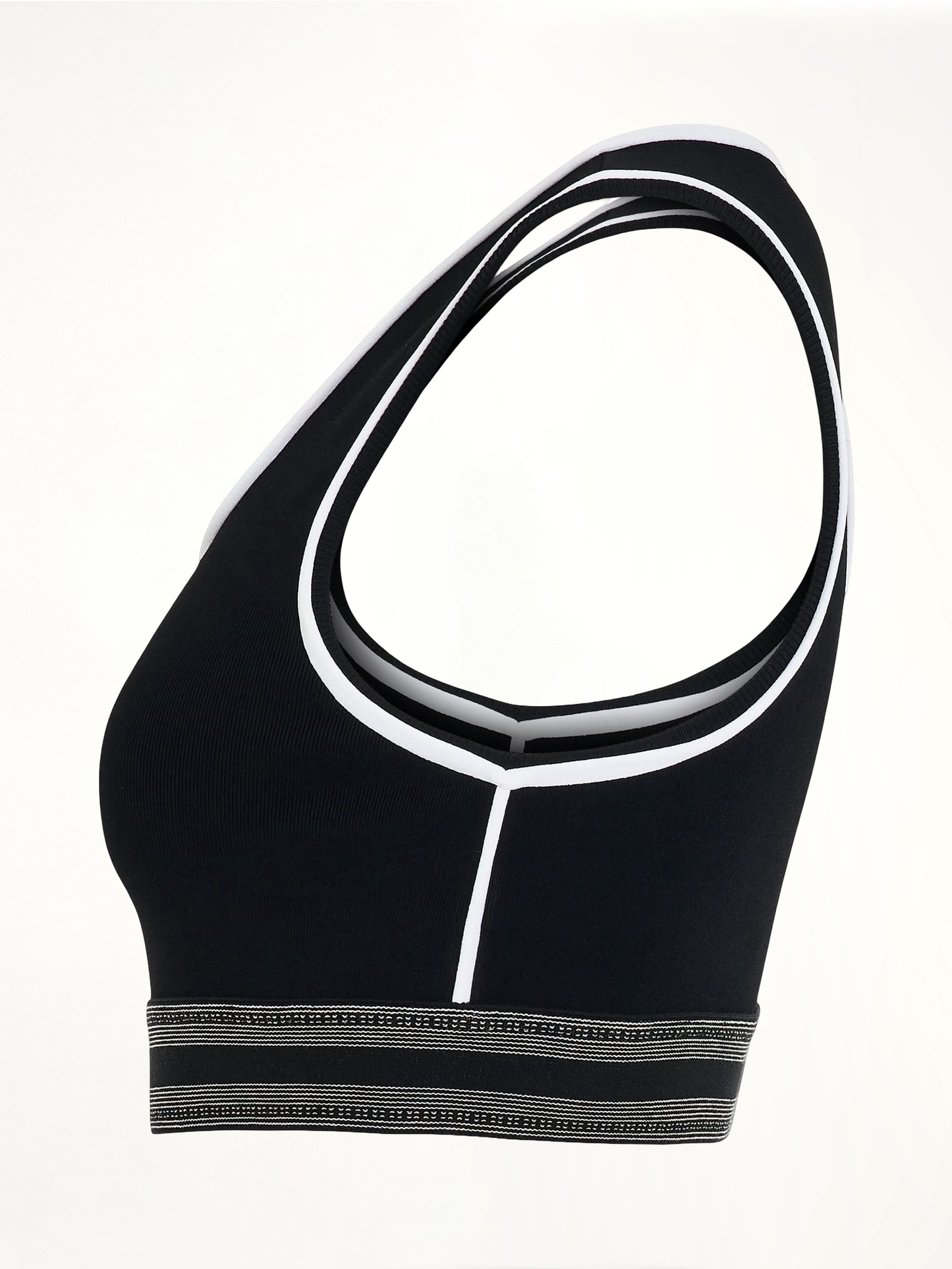 Cropped Logo Tank Top in Black