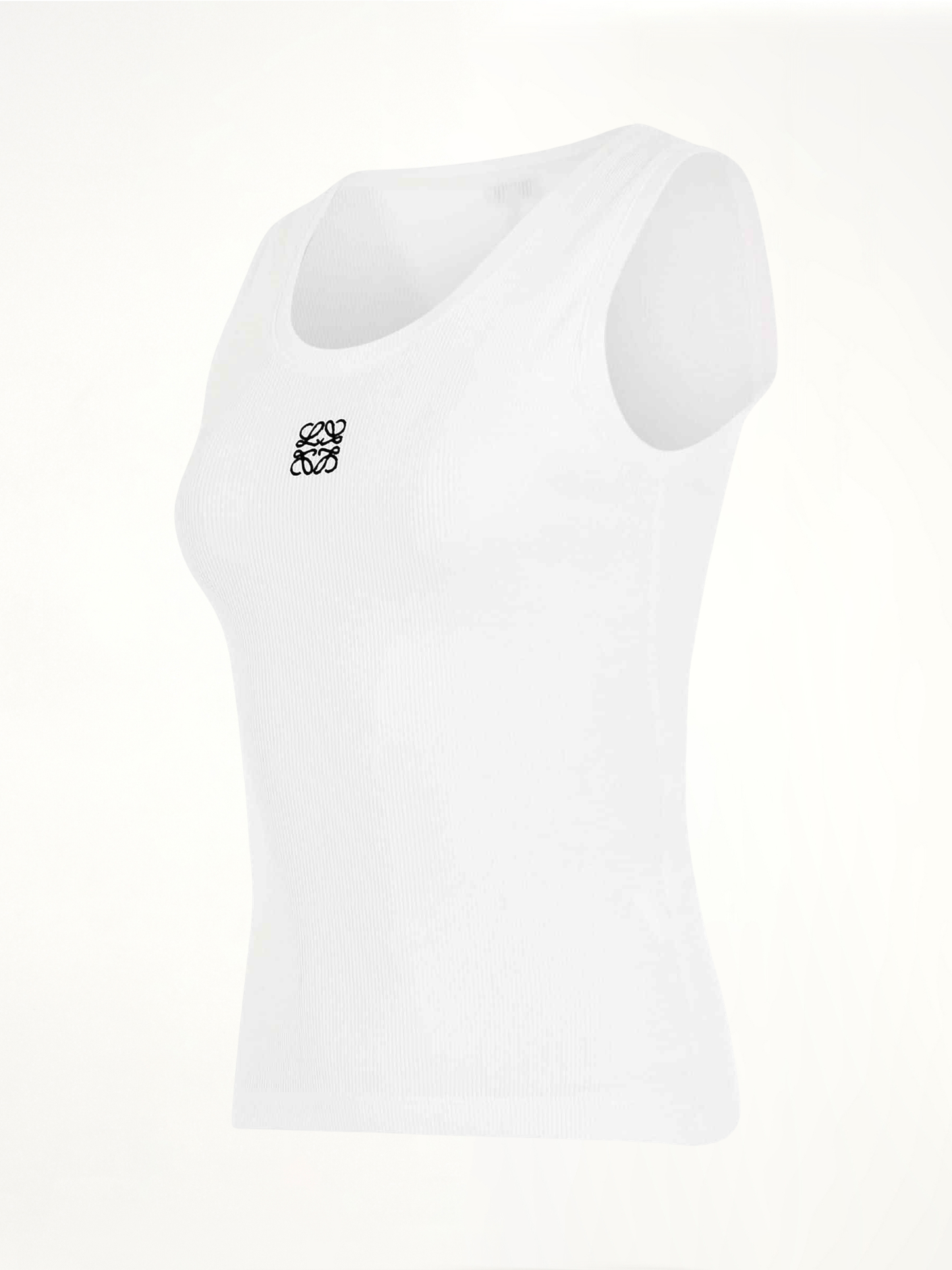 Anagram Embroidered Tank Top in White
