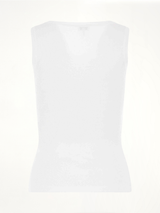 Anagram Embroidered Tank Top in White