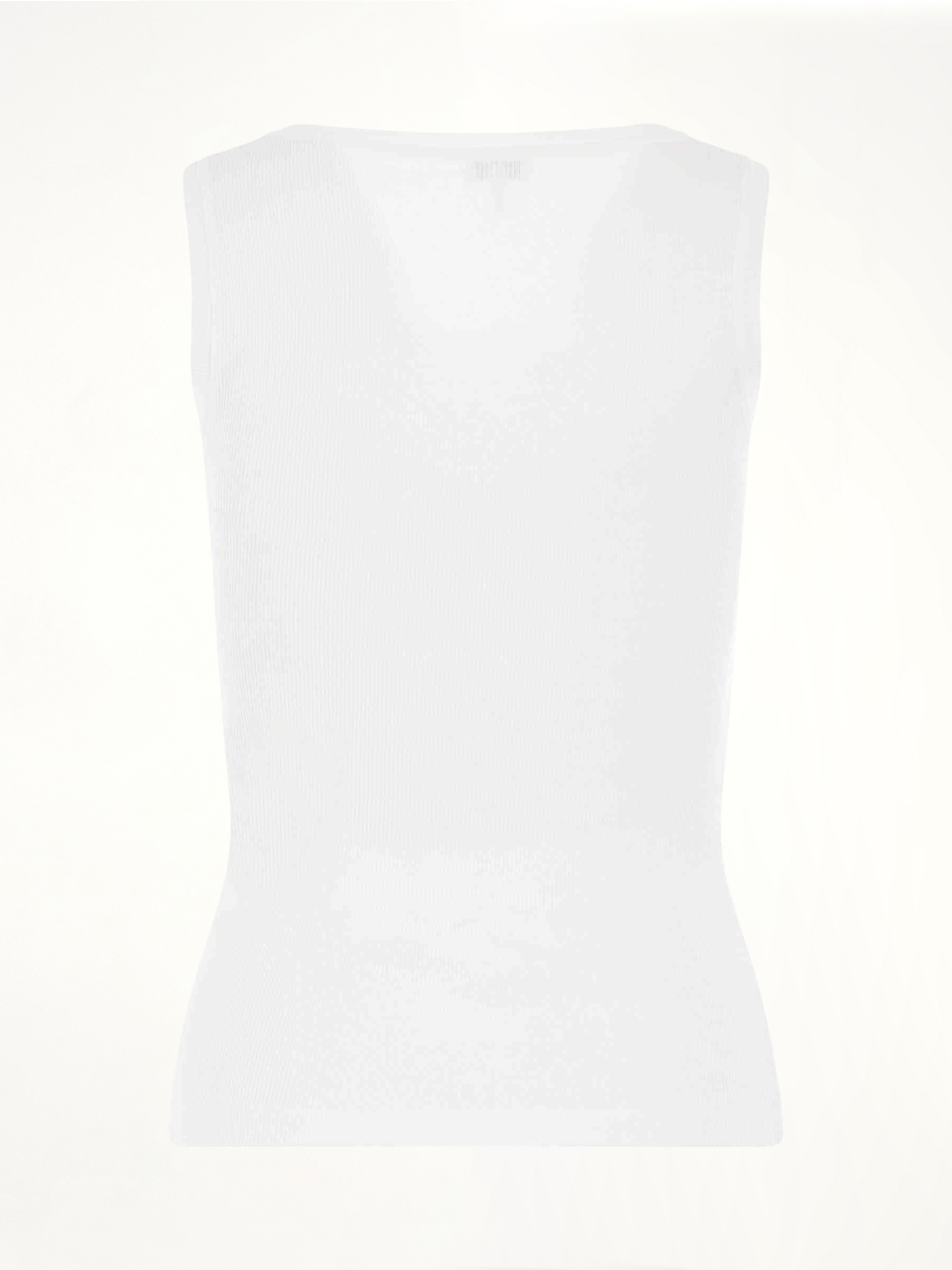 Anagram Embroidered Tank Top in White