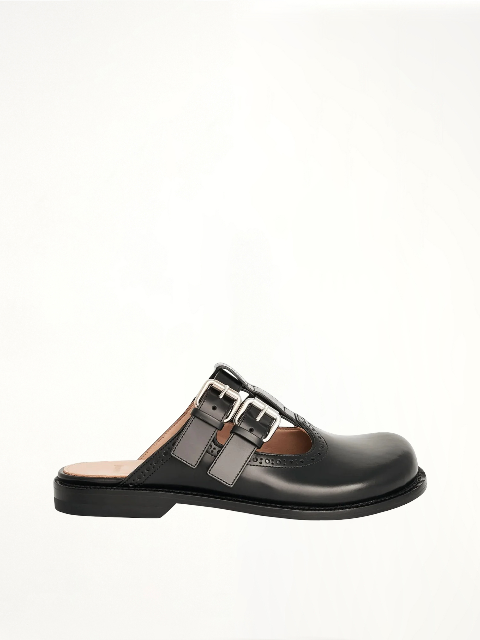 Campo Mary Jane Mule in Black Side View | LOEWE