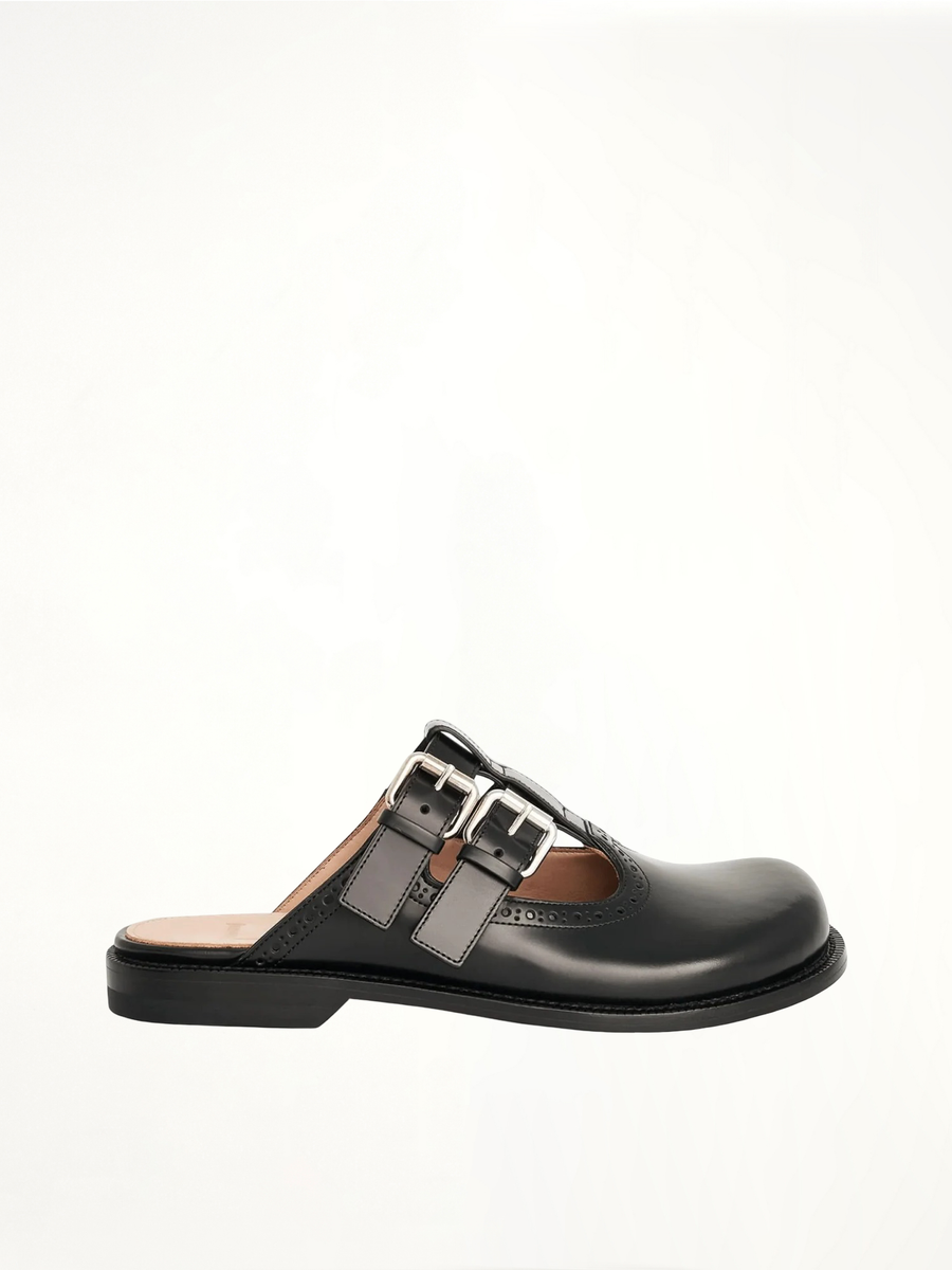 Campo Mary Jane Mule in Black Side View | LOEWE