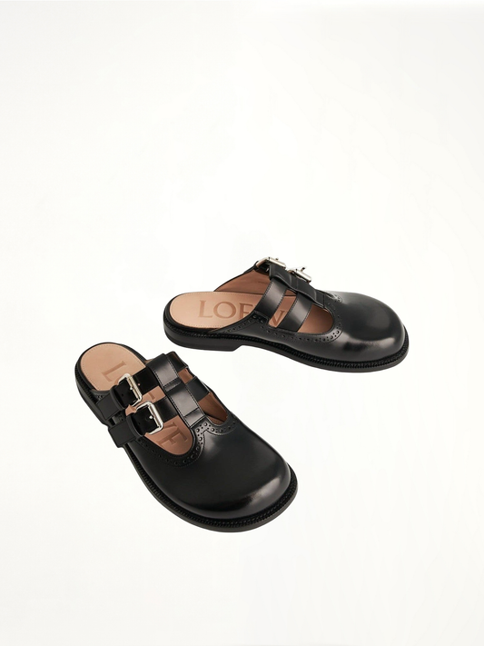 Campo Mary Jane Mule in Black