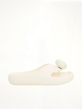 Foam Thong Slide in White Side View | LOEWE
