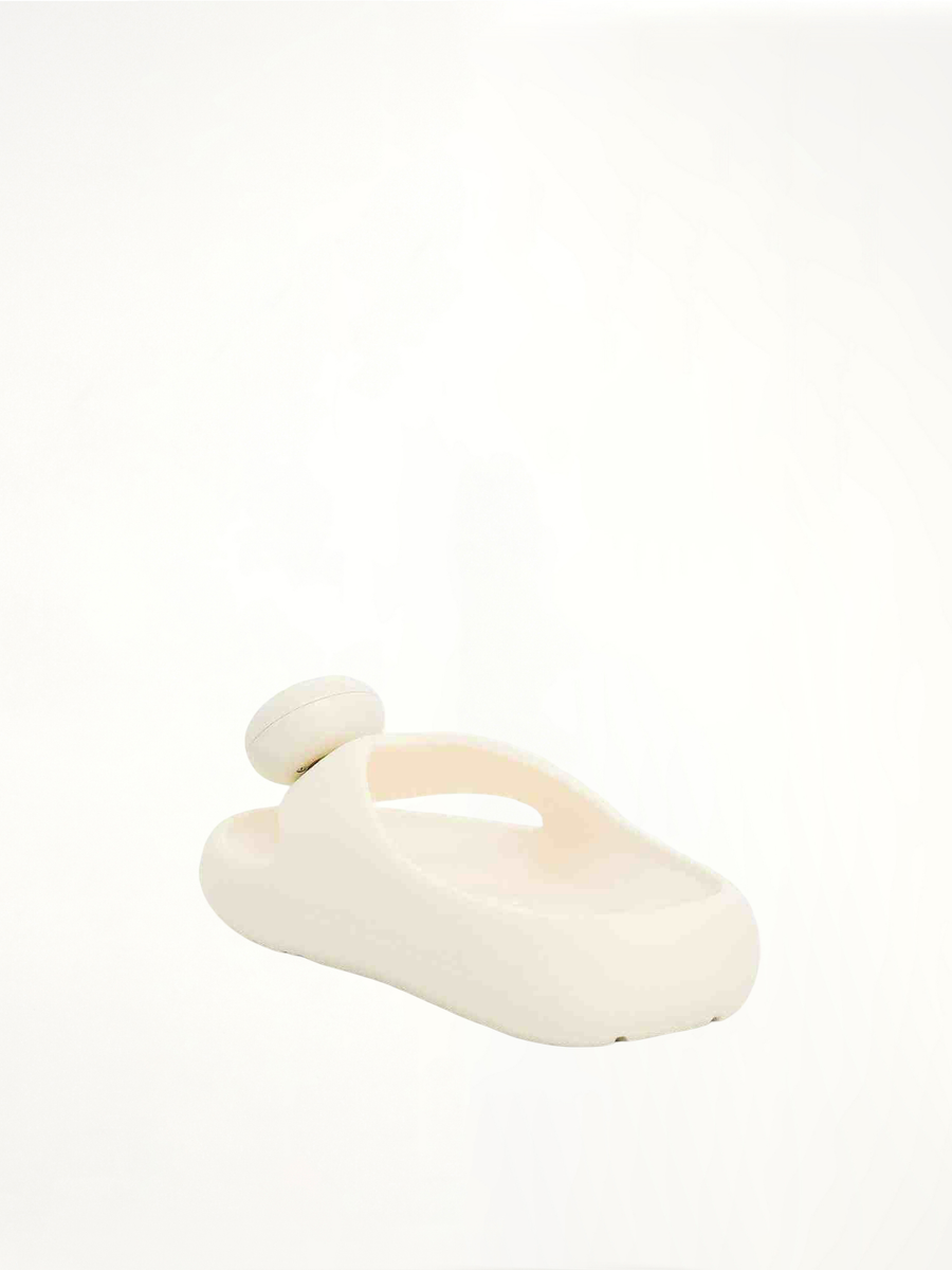 Foam Thong Slide in White Back View | LOEWE