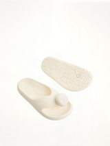 Foam Thong Slide in White Top View | LOEWE