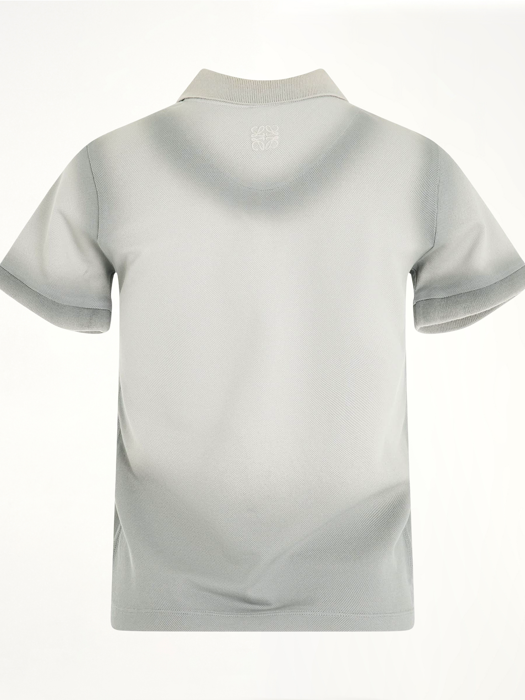 Cotton Polo Top in Cold Grey