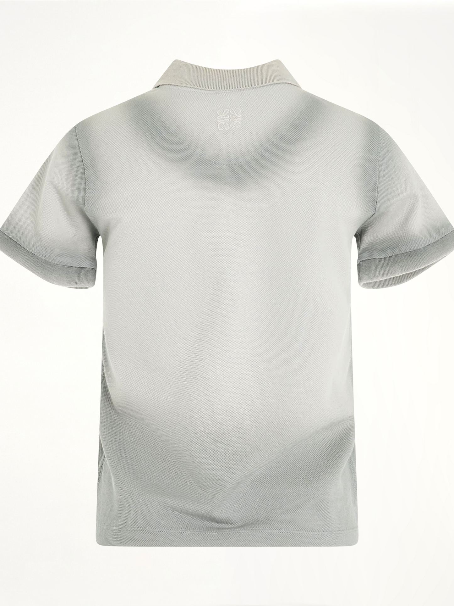 Cotton Polo Top in Cold Grey