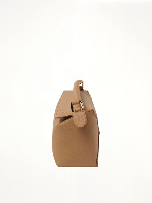 Small Puzzle Edge Bag in Toffee