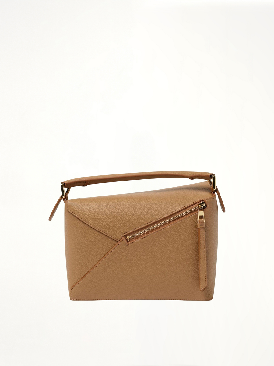 Small Puzzle Edge Bag in Toffee