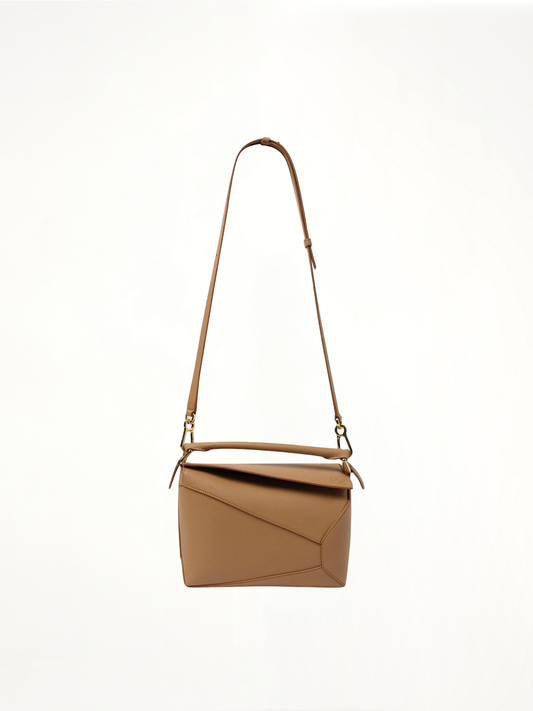 Small Puzzle Edge Bag in Toffee