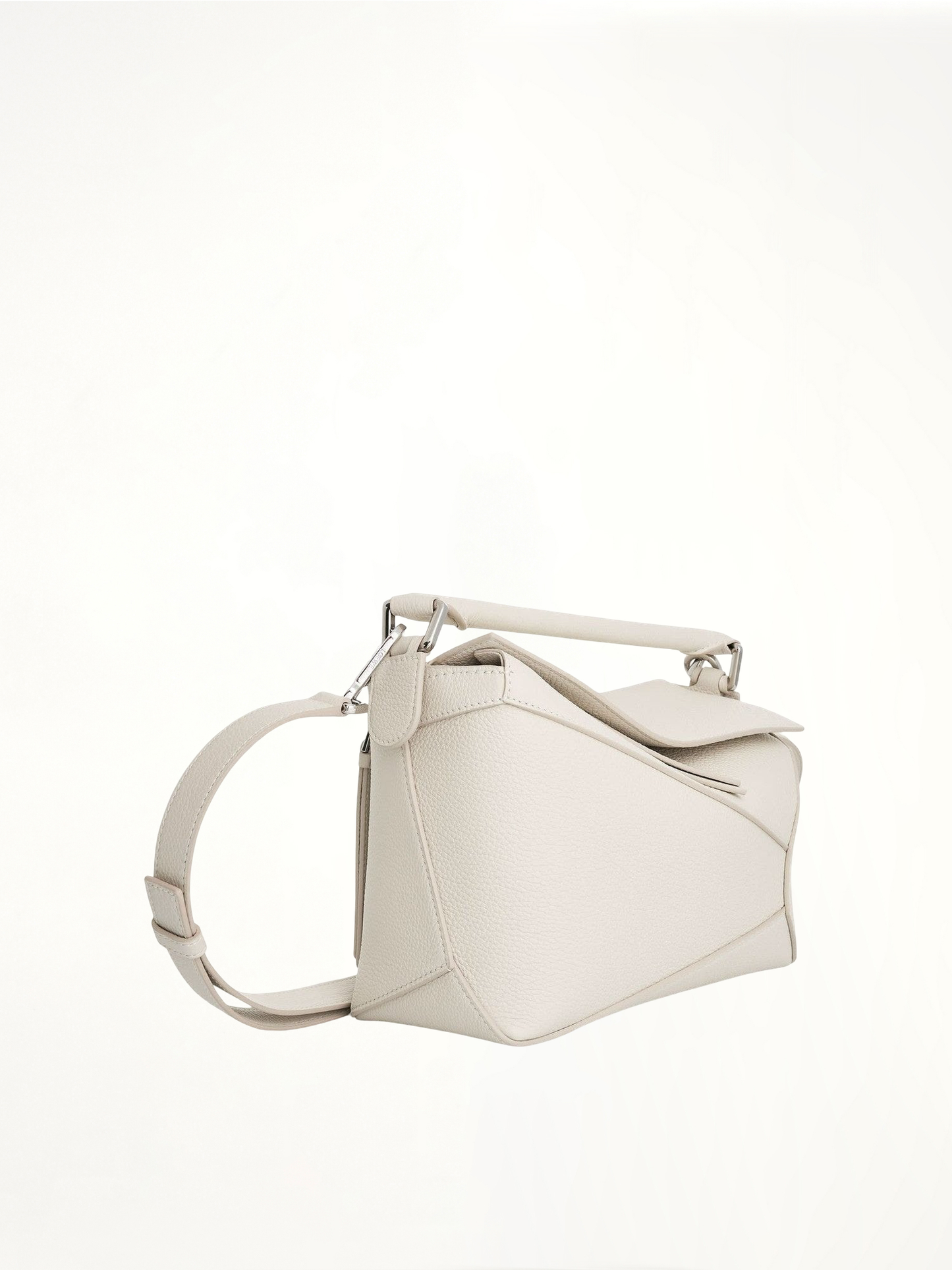 Small Puzzle Edge Bag in Soft White