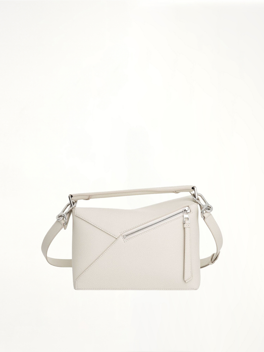 Small Puzzle Edge Bag in Soft White