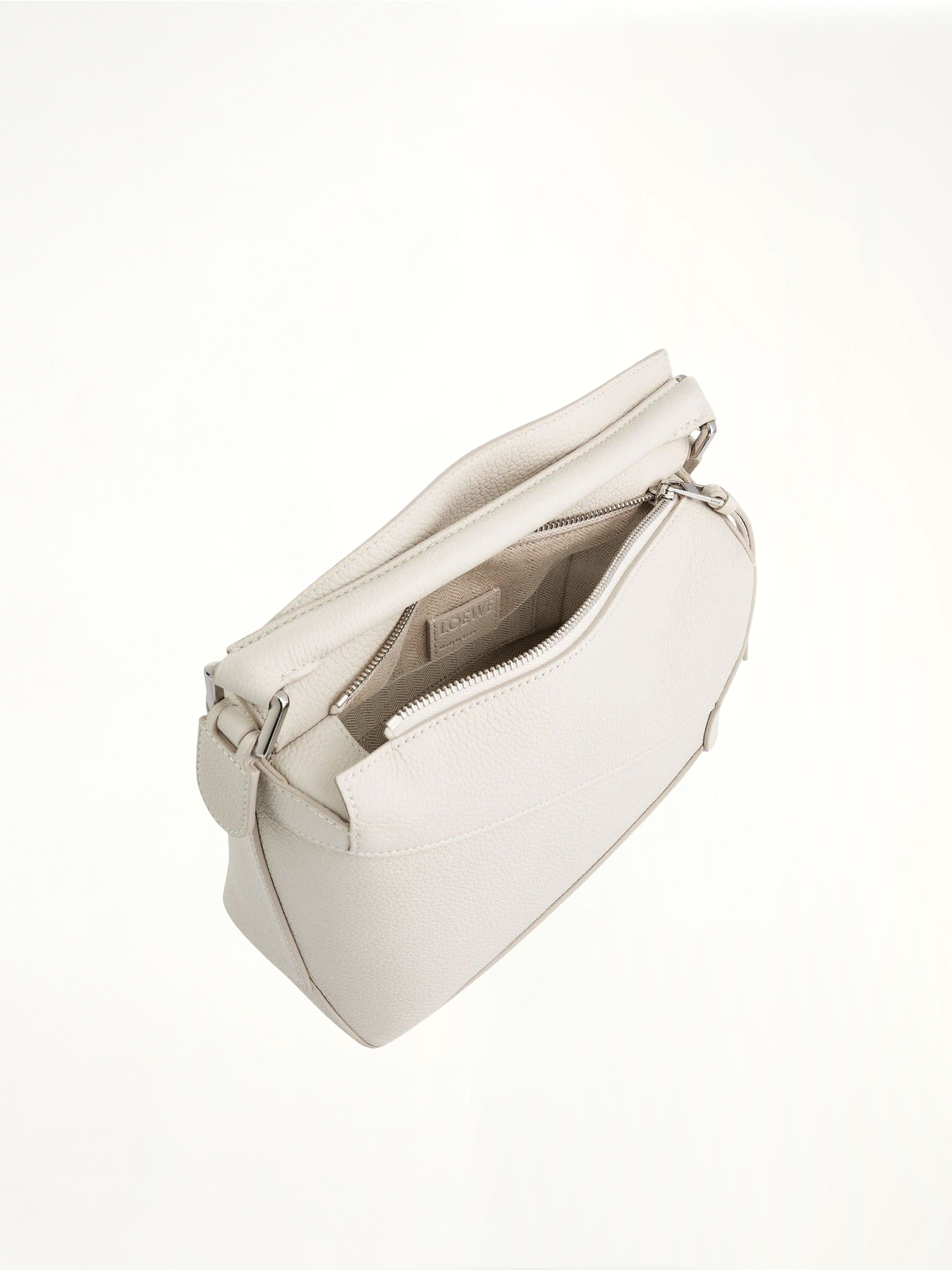 Small Puzzle Edge Bag in Soft White