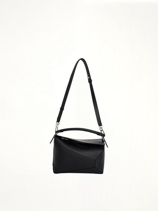 Small Puzzle Edge Bag in Black