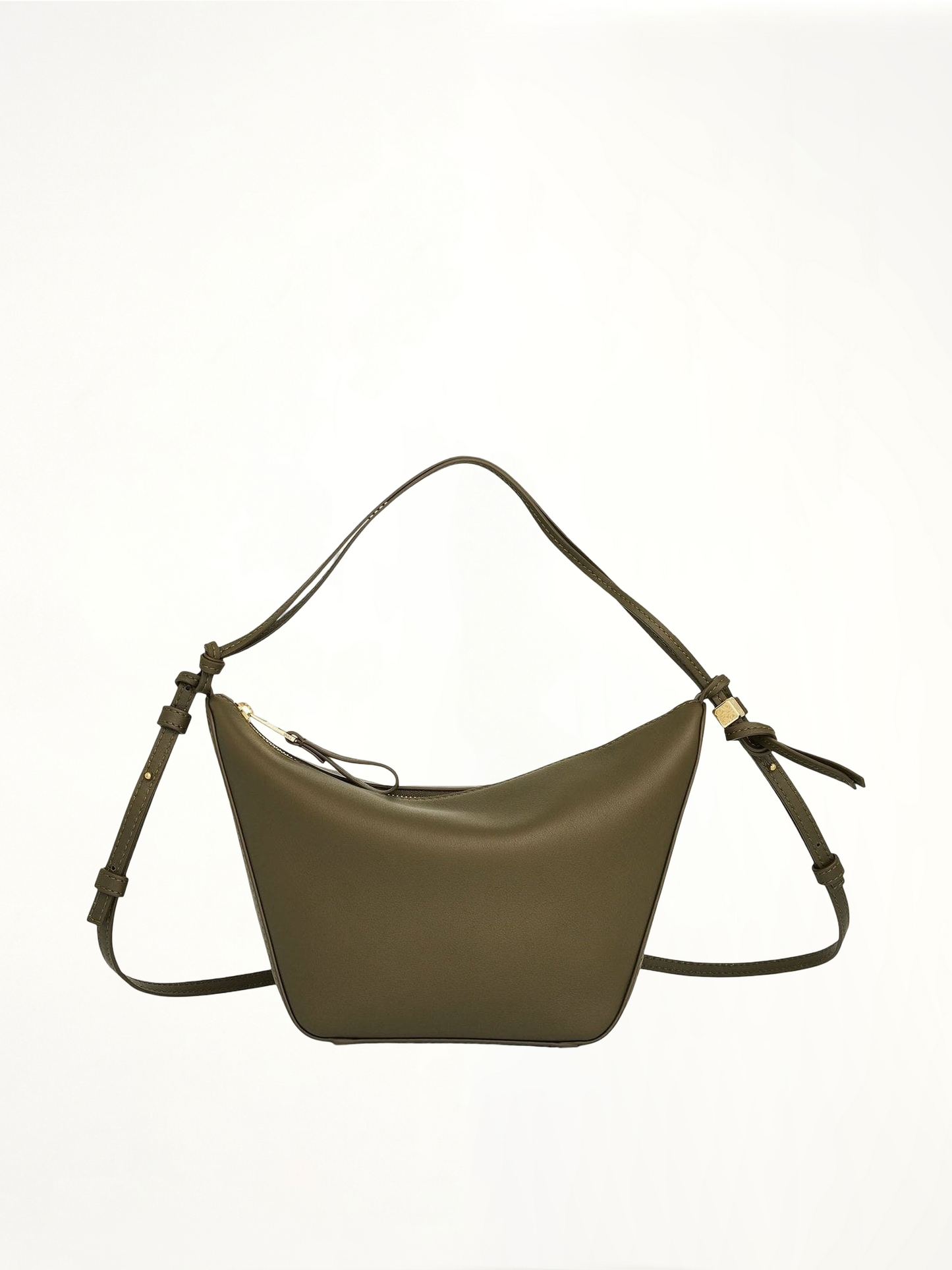 Mini Hammock Hobo Bag in Dark Khaki Green