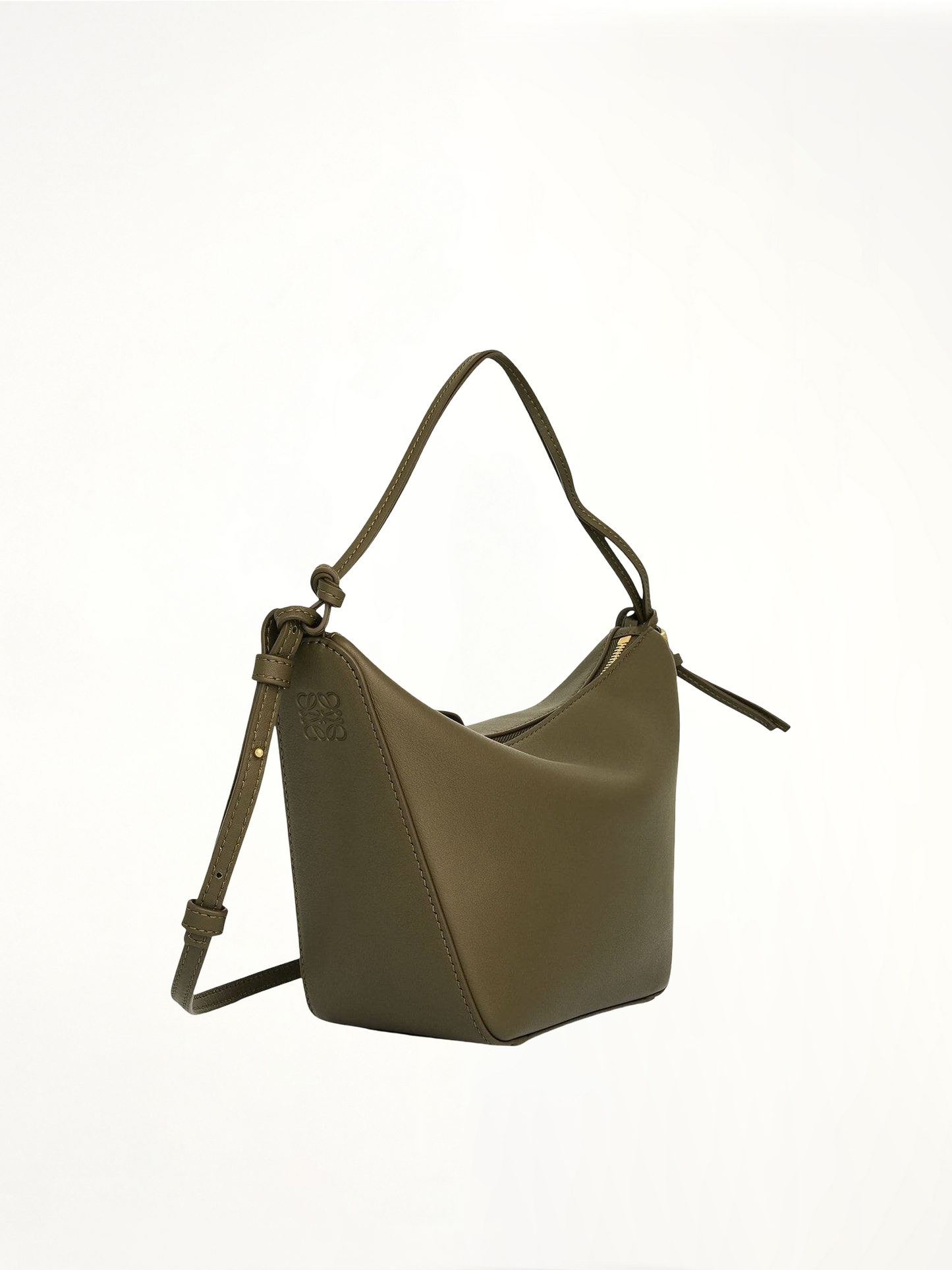 Mini Hammock Hobo Bag in Dark Khaki Green