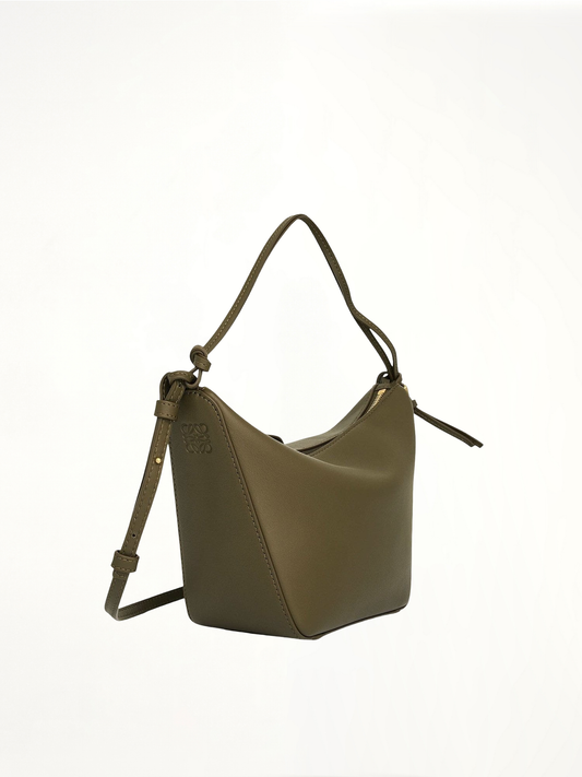 Mini Hammock Hobo Bag in Dark Khaki Green